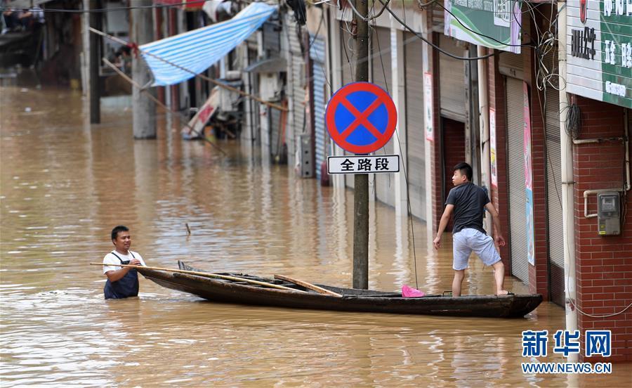 直击湖南资江流域洪水重灾区现场