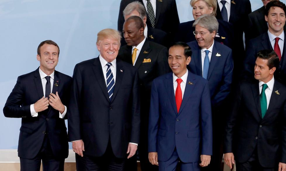 G20峰会首日:特朗普与马克龙全程热聊