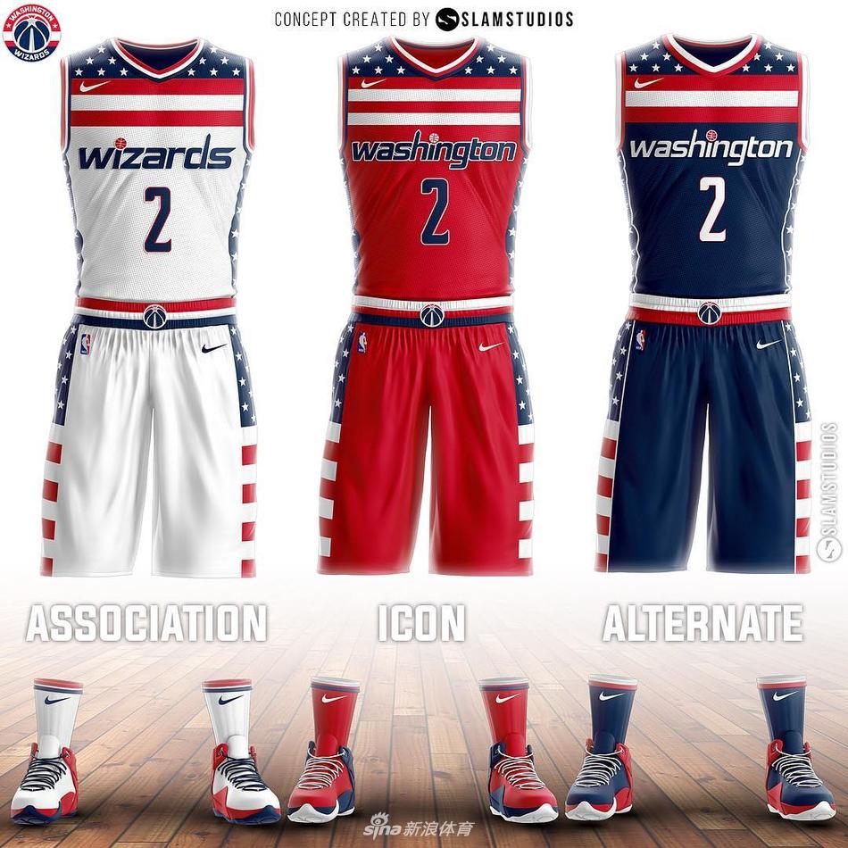 NBA新赛季球衣设计概念展示图