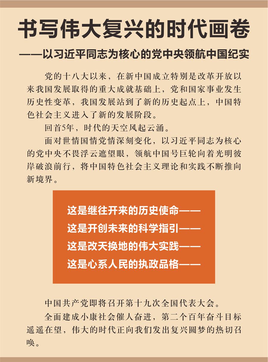 书写伟大复兴的时代画卷--以习近平同志为核心