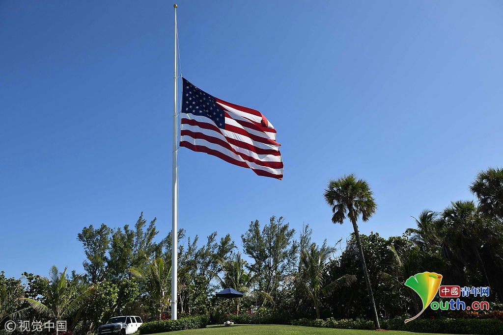美前总统老布什妻子去世 美国多地降半旗悼念