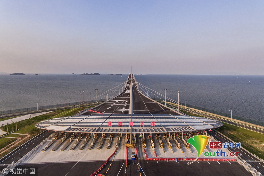 港珠澳大桥将正式通车 航拍大片先睹为快