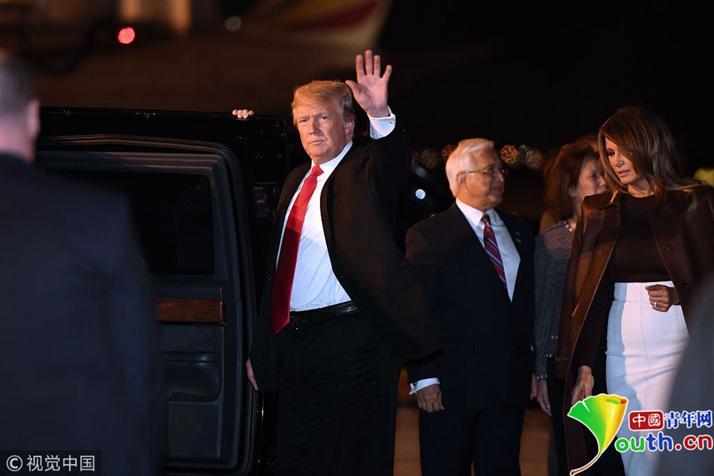 美国总统特朗普抵达阿根廷 将出席g20峰会 (1/3)