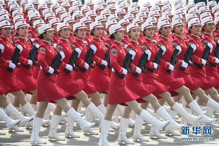 高清大图:民兵方队惊艳亮相受阅