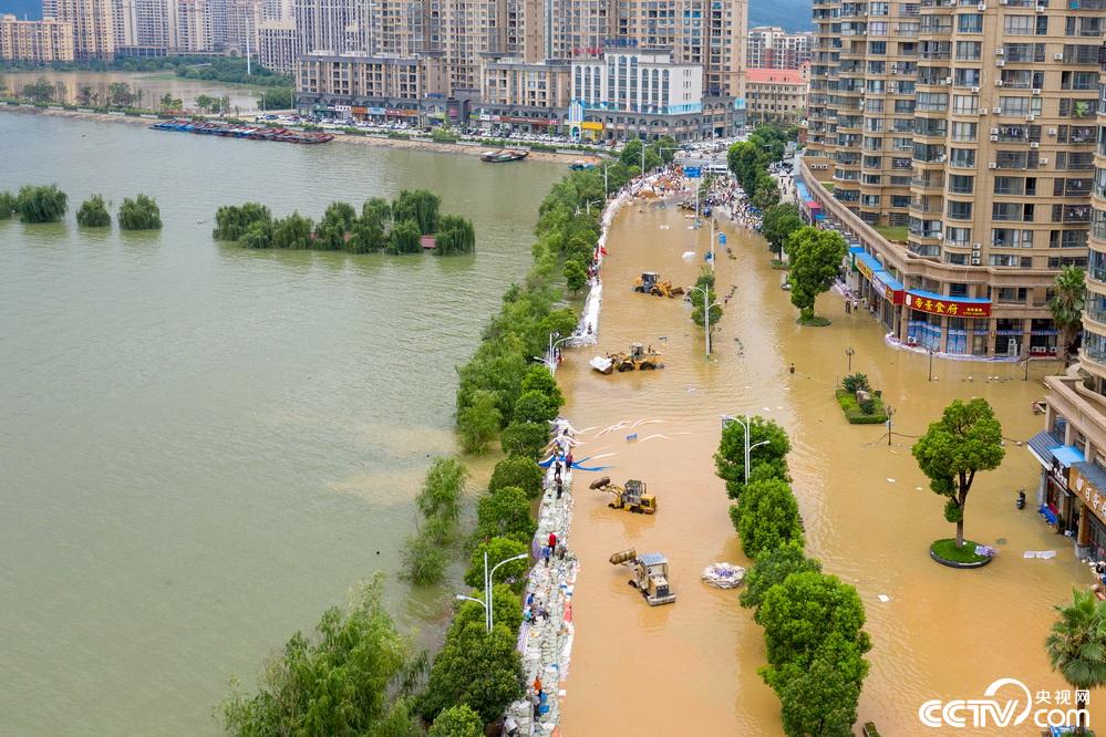 2020年7月11日,江西九江,航拍的庐山市鄱阳湖水情 人民视觉