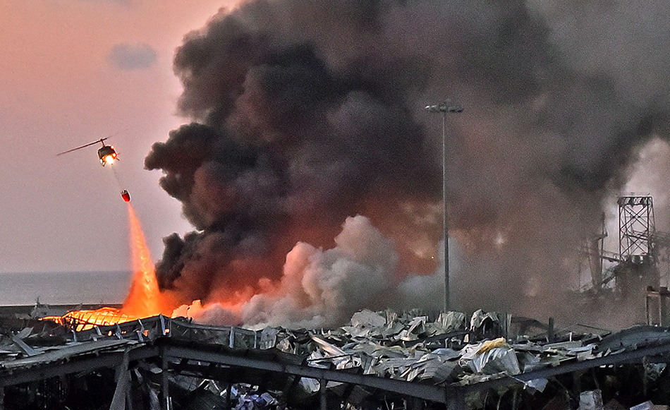 黎巴嫩首都3.3地震级爆炸直击