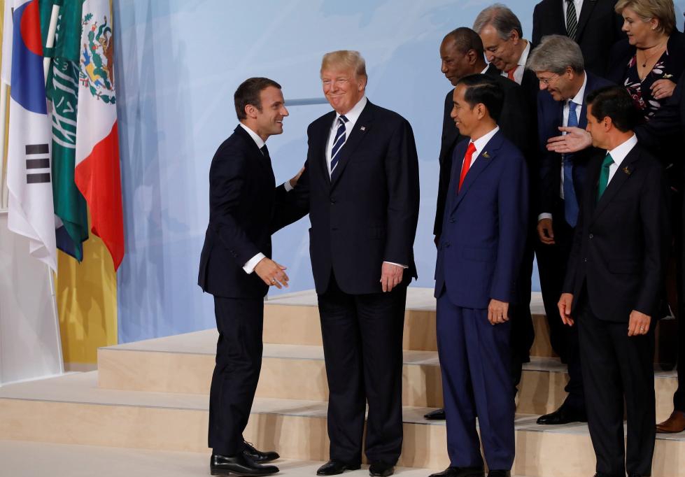 g20峰会首日:特朗普与马克龙全程热聊