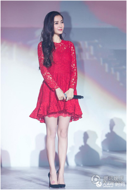 angelababy最新七夕大片曝光 红装直击少女心