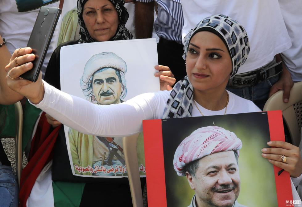 黎巴嫩库尔德人游行 要求进行独立公投