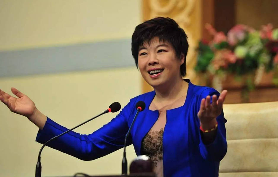 于丹穿墨绿纱裙打扮贵气 一路上获保镖护驾