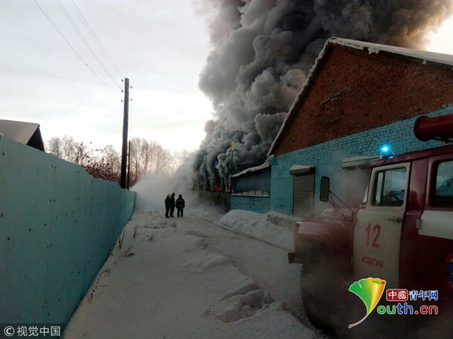 新西伯利亚紧急情况局消息人士称,火灾造成10人死亡