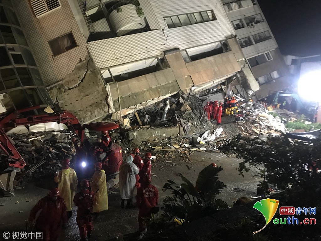 台湾花莲地震罹难者增至7人 仍有67人失联