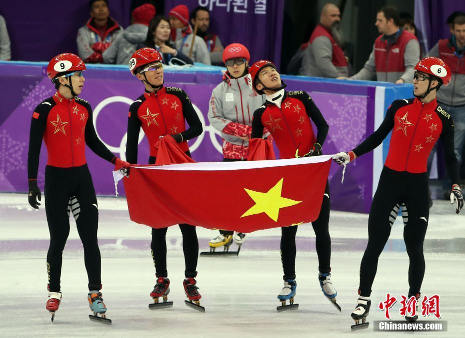 平昌冬奥会短道速滑男子5000米接力赛中国队夺得银牌
