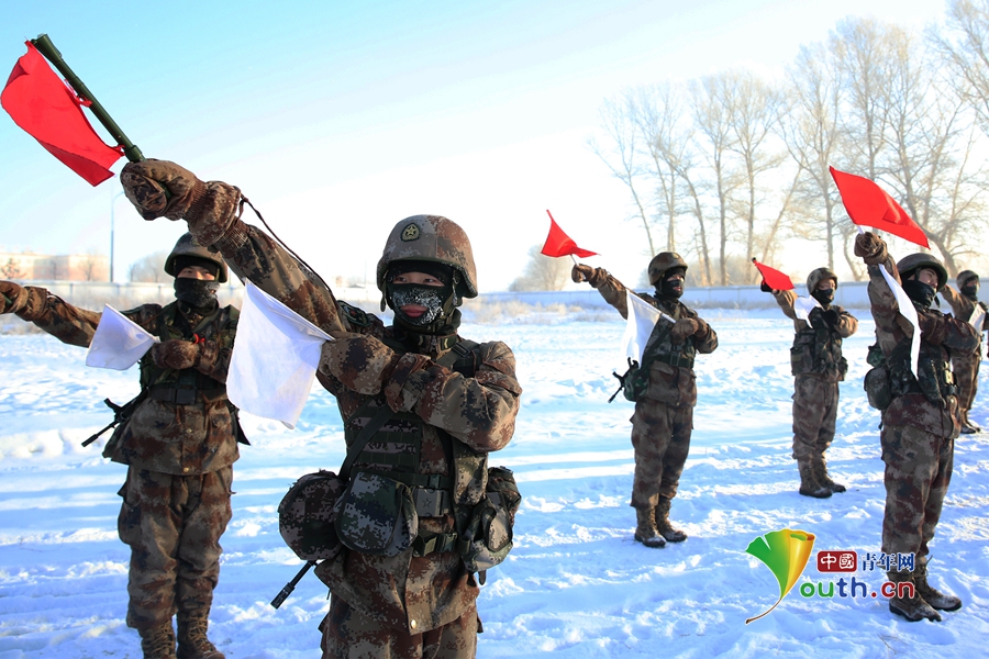 熱血沸騰邊防戰士新年零下20雪中赤身開訓