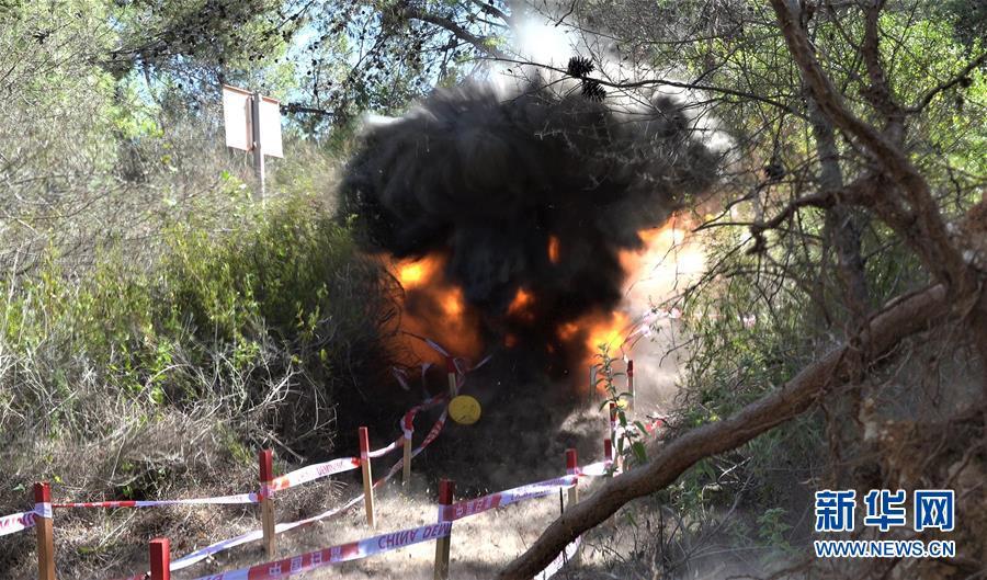 中国新一批赴黎维和官兵首次成功排雷