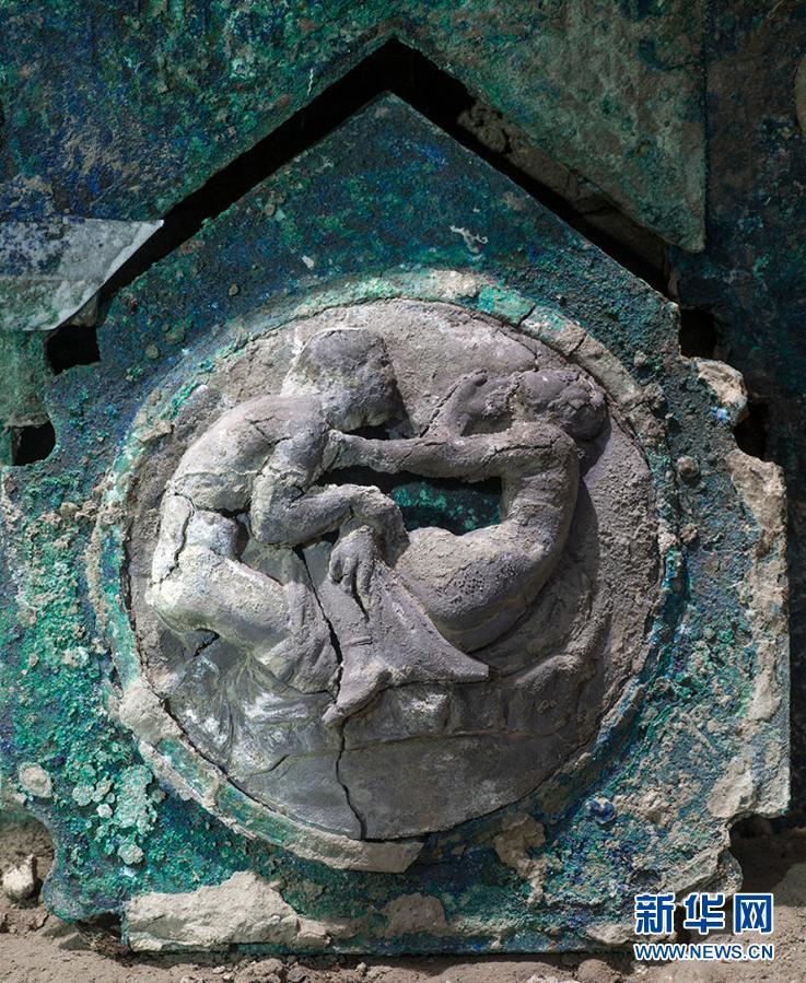 庞贝古城出土华丽马车