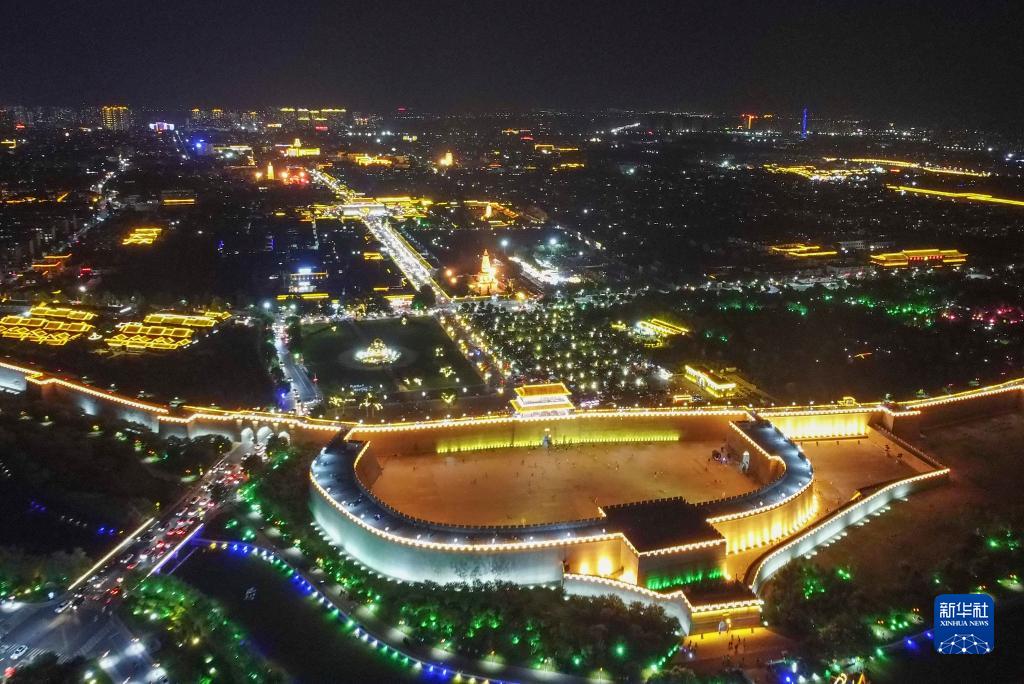 正定古城夜景地址图片