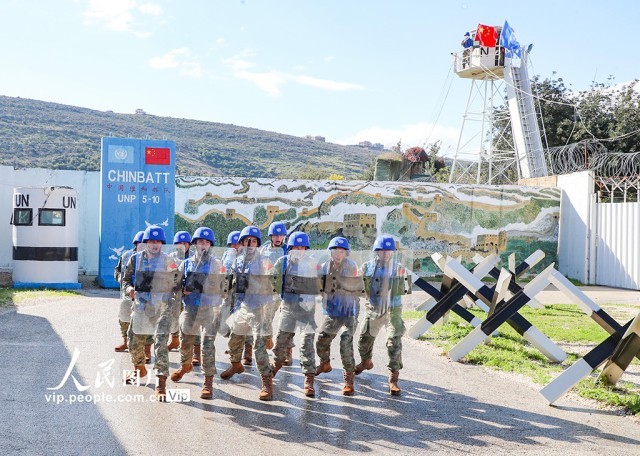 中国第22批赴黎巴嫩维和多功能工兵分队开展防卫演练26