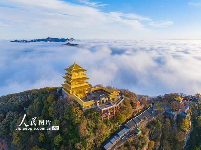 河南济源：王屋山现云海景观