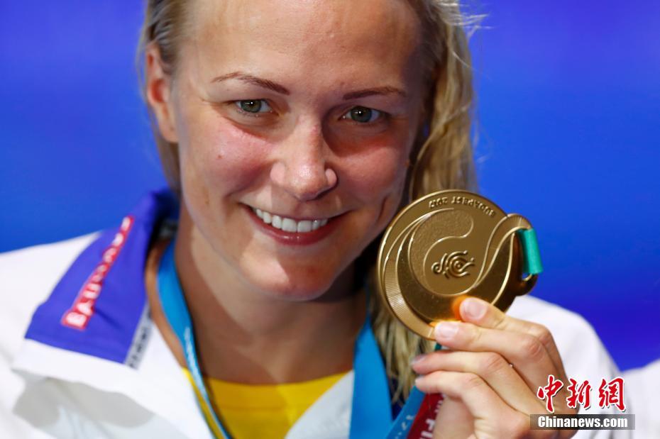 布达佩斯世锦赛 瑞典选手SJOSTROM摘女子1